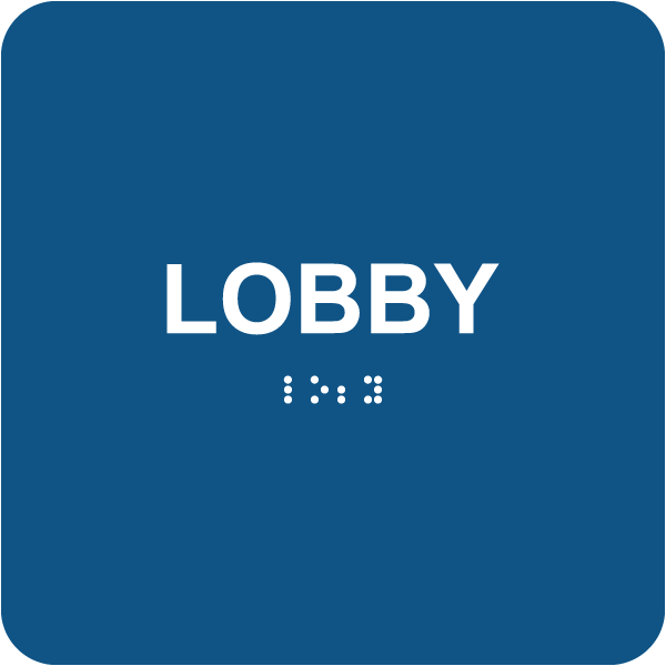 Lobby Sign with Braille