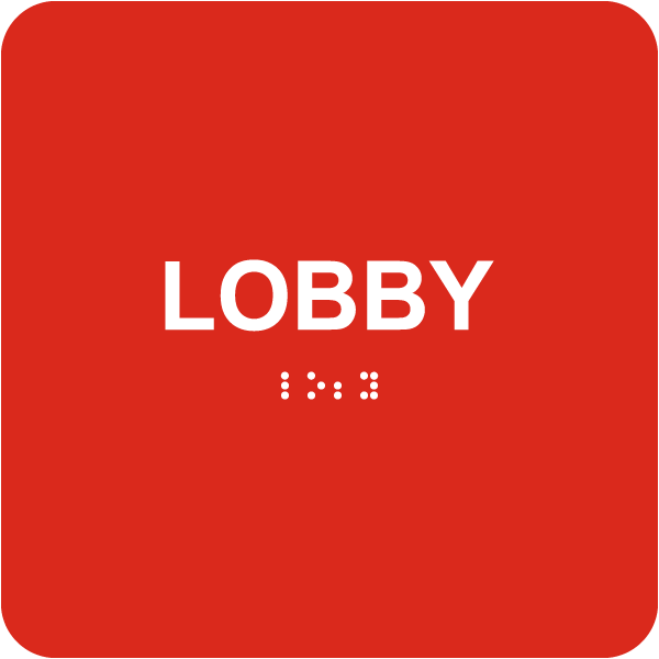 Lobby Sign with Braille