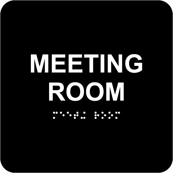 Meeting Room Sign with Braille