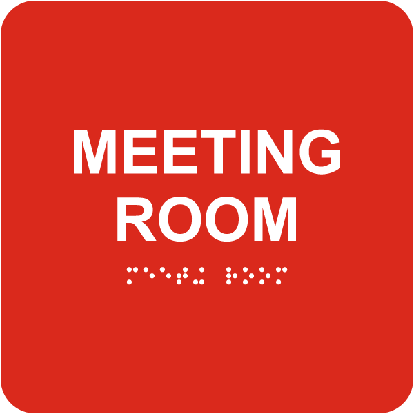 Meeting Room Sign with Braille