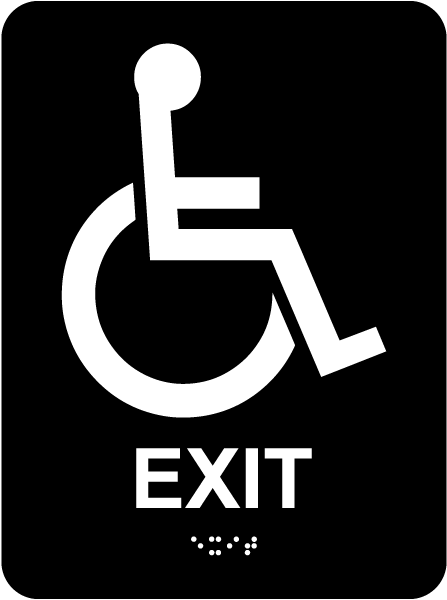 Exit Sign with Braille