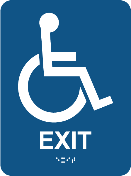 Exit Sign with Braille