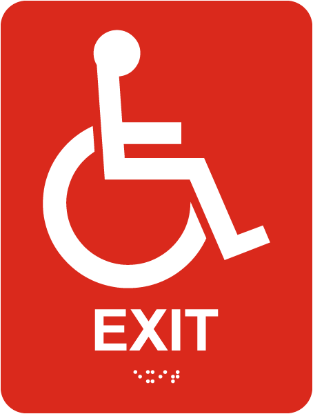 Exit Sign with Braille