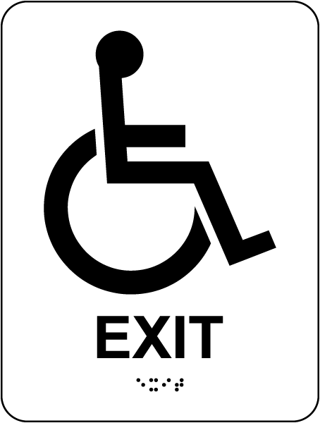 Exit Sign with Braille