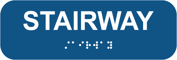 Stairway Sign with Braille