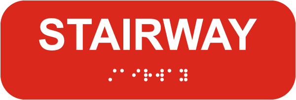 Stairway Sign with Braille