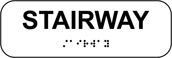 Stairway Sign with Braille
