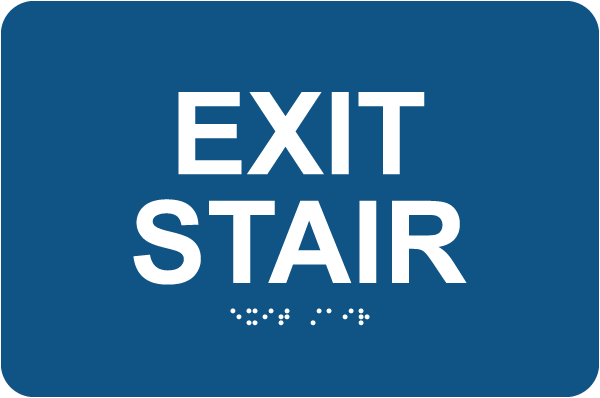 Exit Stairs Sign with Braille