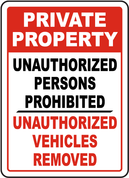 Unauthorized Persons Sign