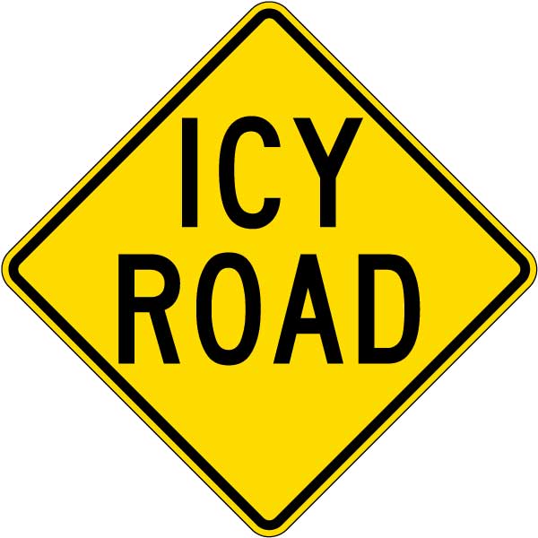 Icy Road Sign