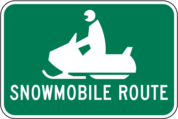 Snowmobile Route Sign