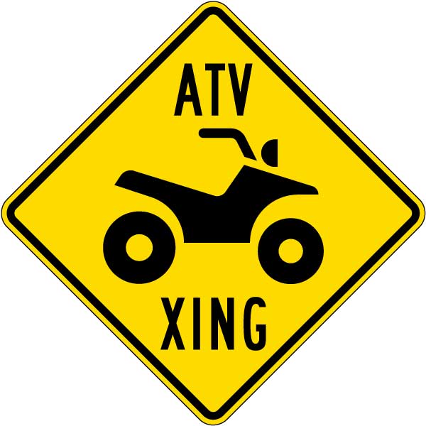 ATV Xing Diamond Sign