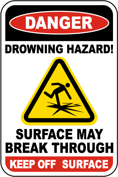 Danger Drowning Hazard Sign