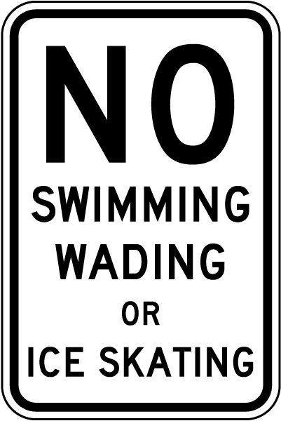 No Swimming Sign