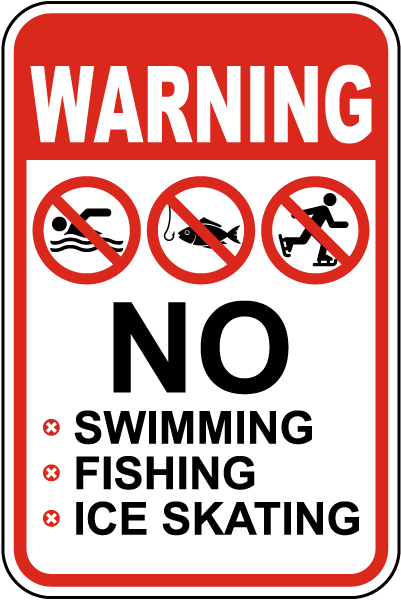 Prohibition Water Safety Sign