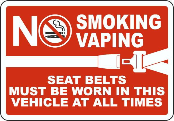 No Smoking or Vaping Label
