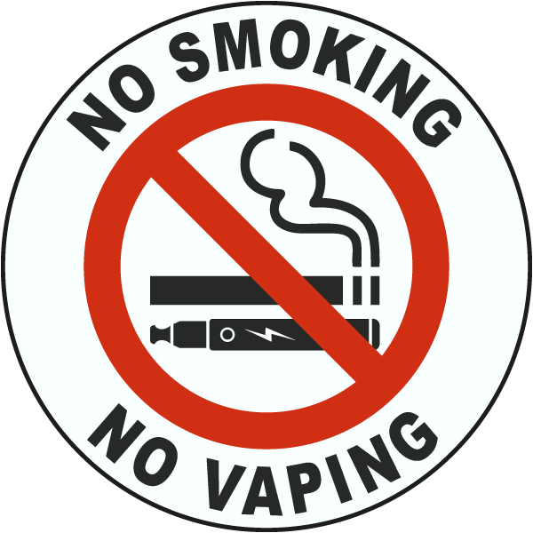 No Smoking No Vaping Label