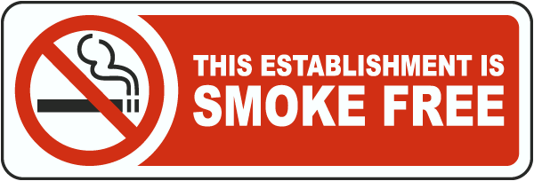 This Establishment is Smoke Free Label