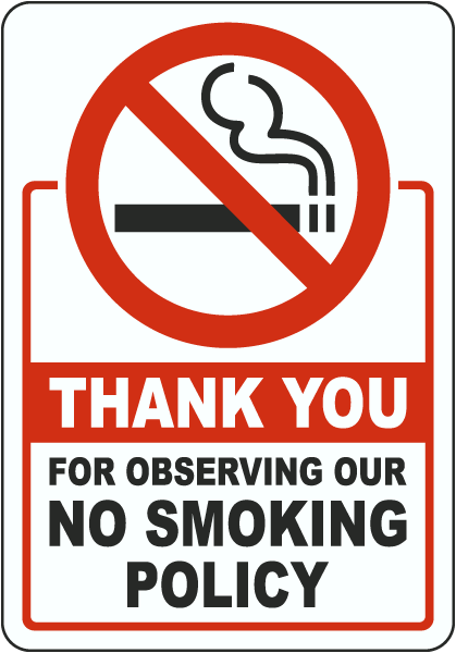 No Smoking Policy Label