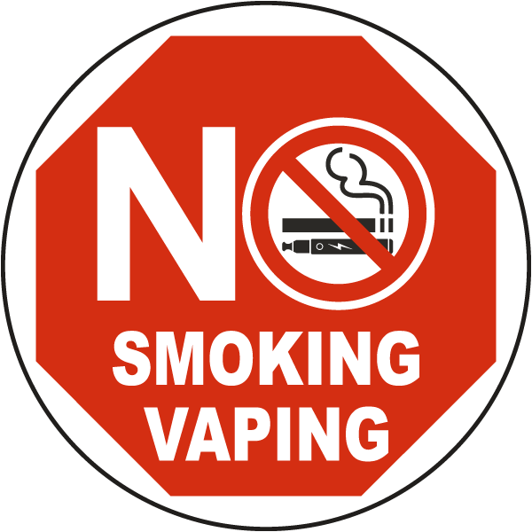No Smoking or Vaping Label