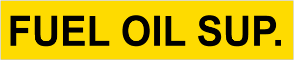 Fuel Oil Sup. Pipe Label