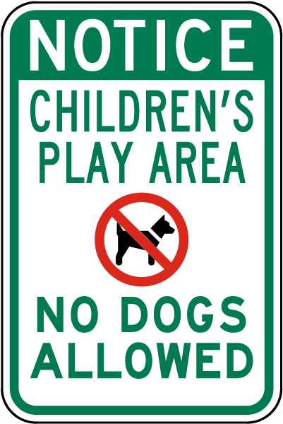 Childrens Play Area Sign