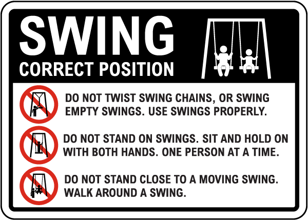 Swing Playground Sign