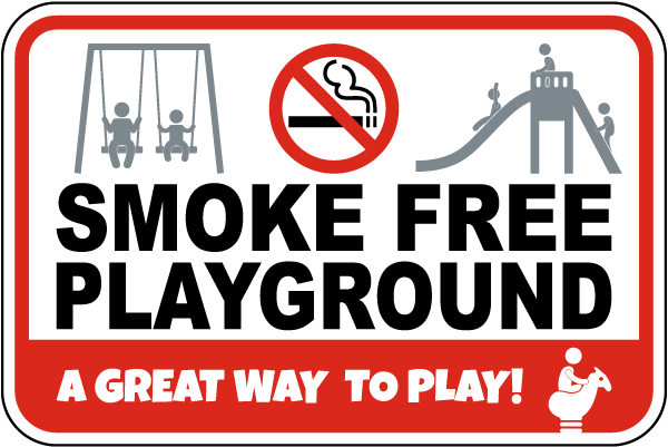 Smoke Free Playground Sign