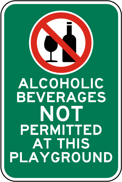 Alcoholic Beverages Not Permitted Sign