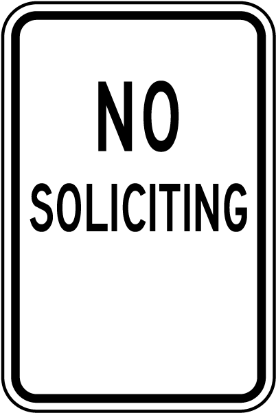 No Soliciting Sign - Get 10% Off Now
