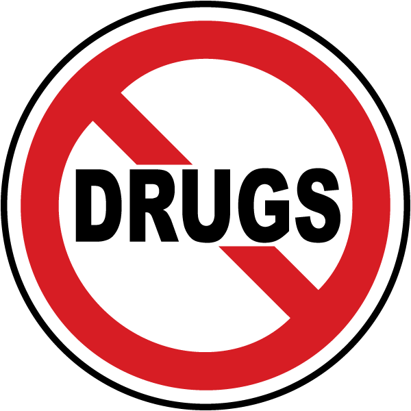 Drugs Prohibited Label