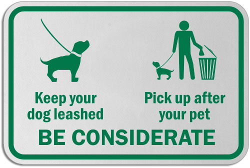 Keep Your Dog Leashed Sign