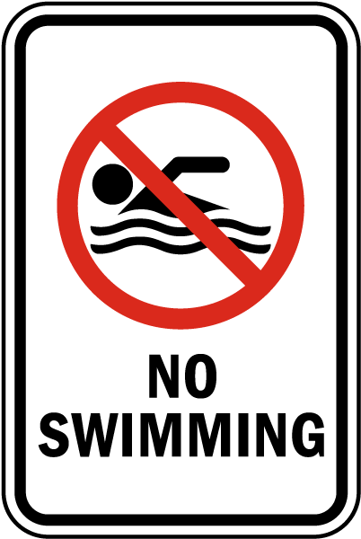 No Swimming Sign