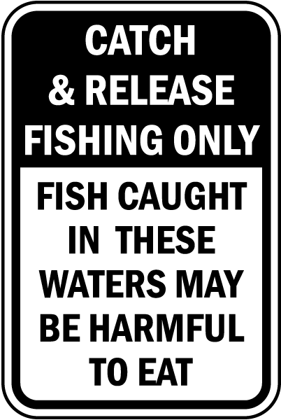 Fish May Be Harmful To Eat Sign