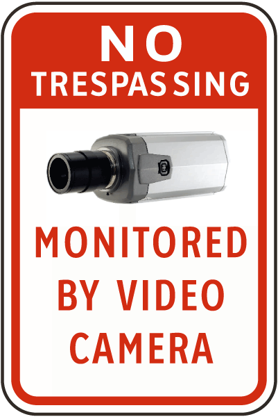 Monitored By Video Camera Sticker
