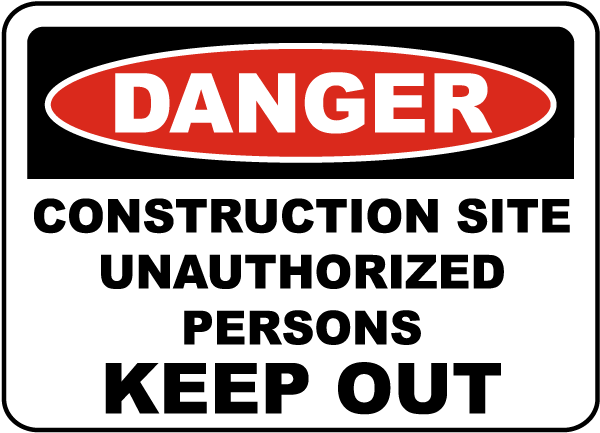 Construction Site Keep Out Sign - Save 10% Instantly