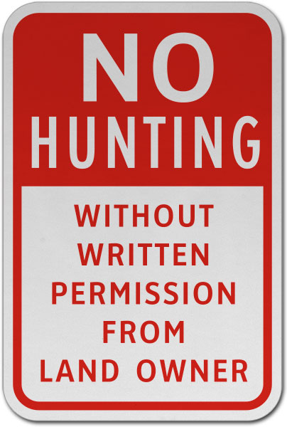 No Hunting Without Permission Sign