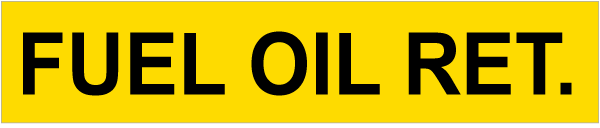 Fuel Oil Ret. Pipe Label