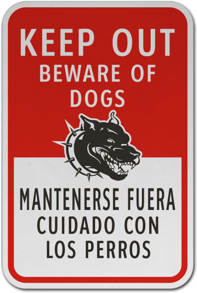 UV Printed Professional Graphics HISVISION Beware of Dog Sign Indoor Or Outdoor Use Beware of Dog Warning Signs Easy to Mount 2 Pack 10x 7 Rust Free .40 Aluminum 