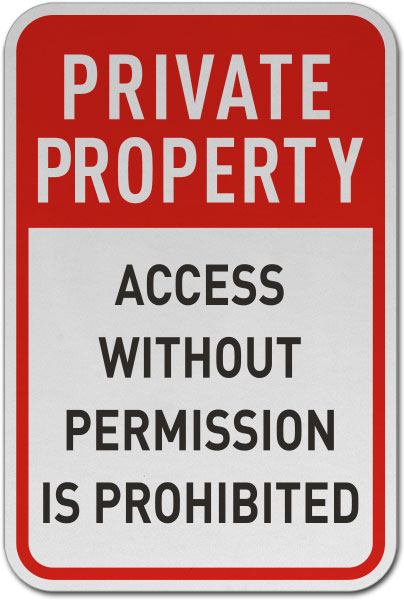 Access Without Permission Sign