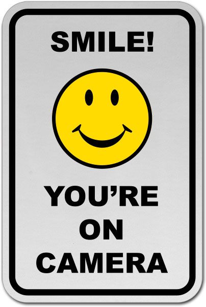 Smile You're On Camera Sign F8065 - by SafetySign.com