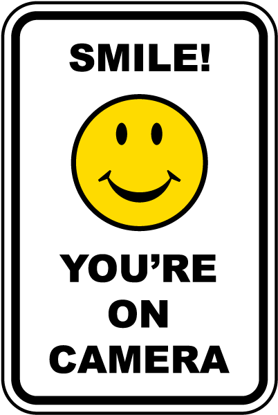 Smile You're On Camera Sticker