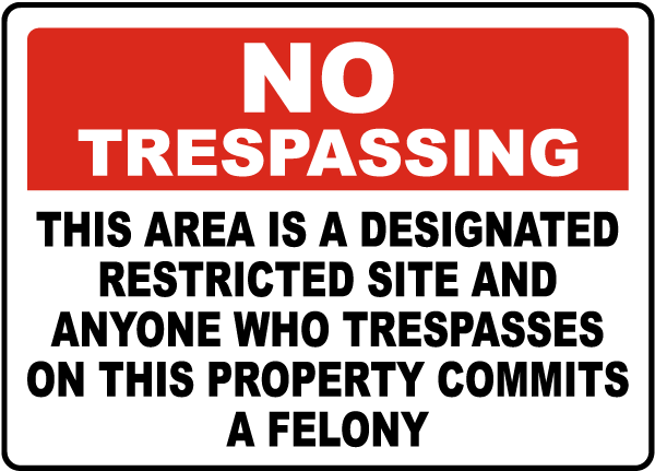 Florida Domestic Violence Center No Trespassing Sign