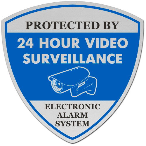 Protected by 24 Hr Video Surveillance Yard Sign