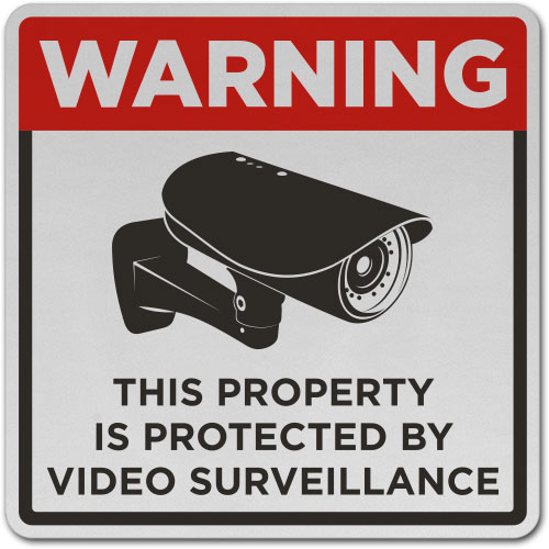 Protected by Video Surveillance Yard Sign