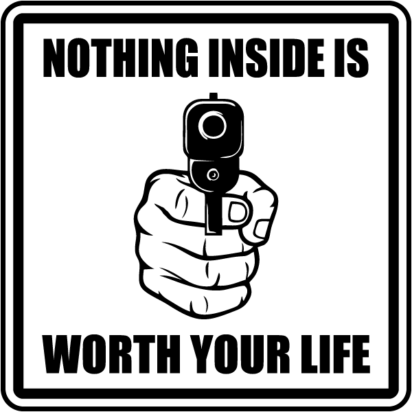 Nothing Inside Is Worth Your Life Yard Sign
