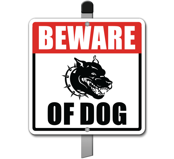Beware of Dog Yard Sign