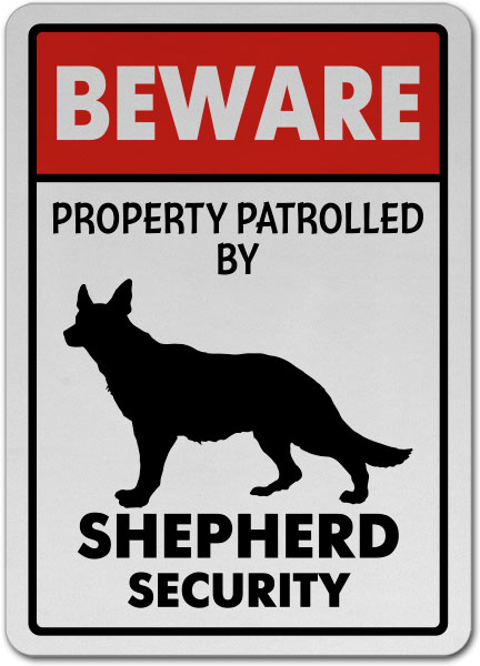 Property Patrolled By Shepherd Security Sign