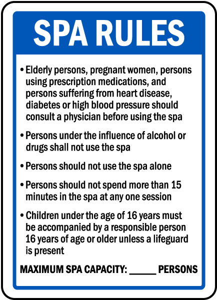 Illinois Spa Rules Sign