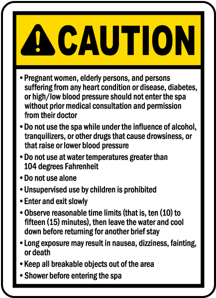 Kentucky Spa Rules Sign